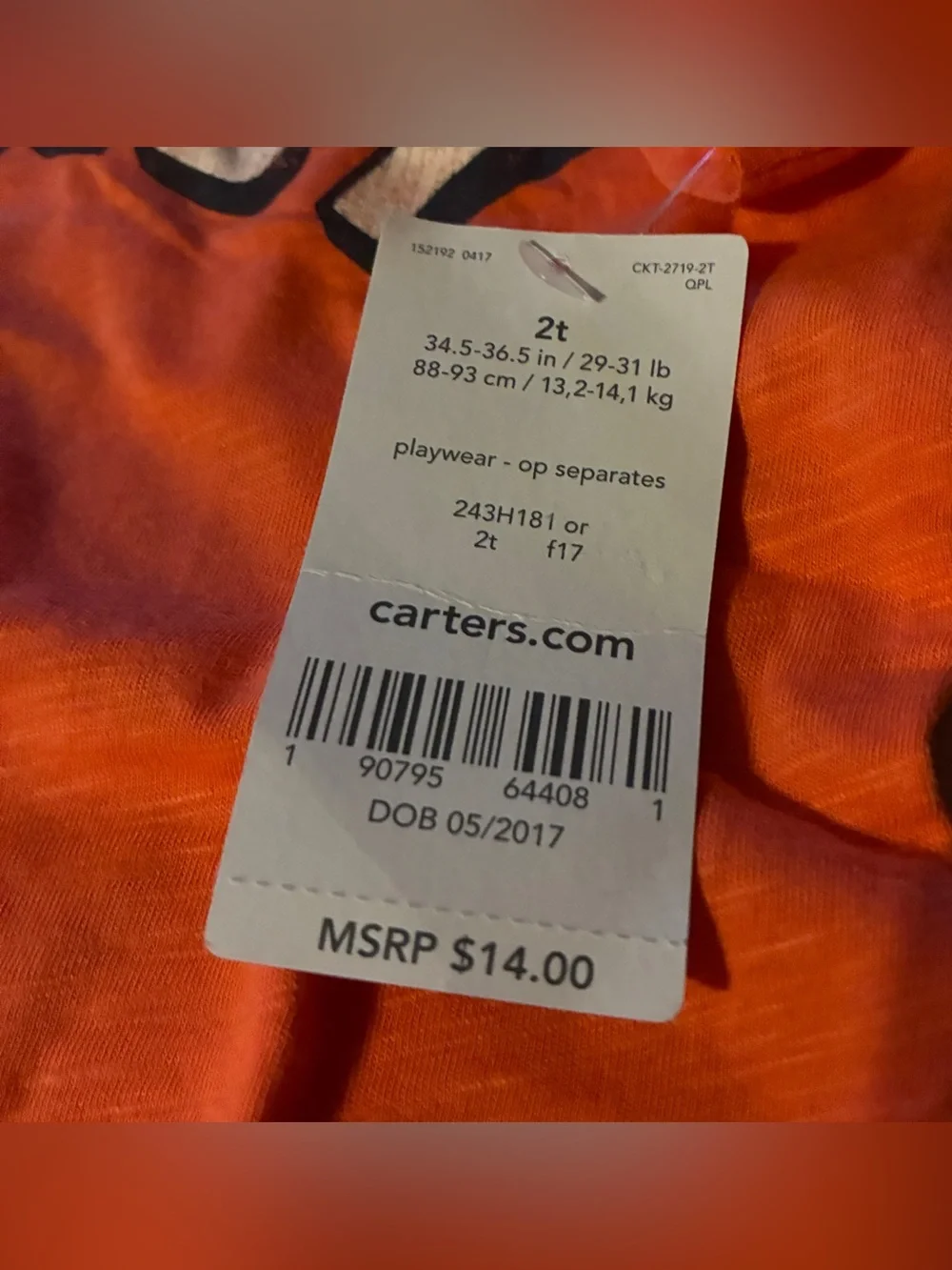 Carters new tags
